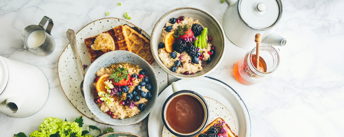 Breakfast at coffee place Bauhaus