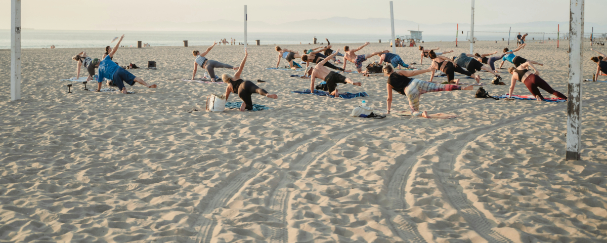 Yoga op het strand